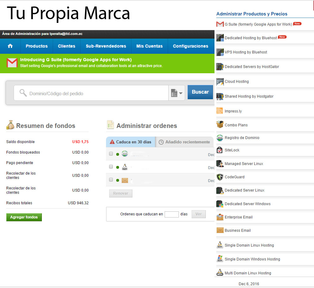 vender dominios y hosting